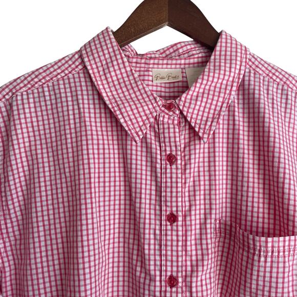VTG Bobbie Brooks Women Top 18/20 Check Button Preppy Coastal Y2K Retro Cowgirl - Picture 12 of 13